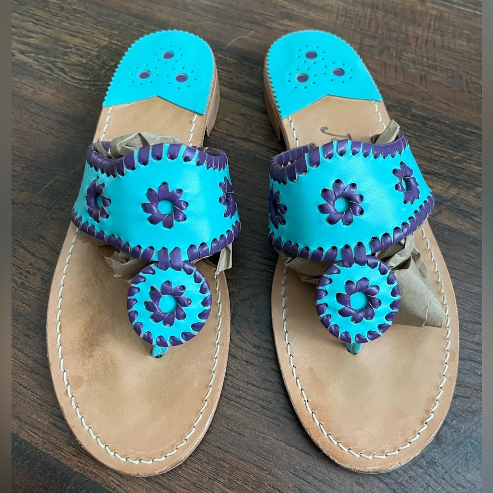 Jack Rogers Leather Flat Sandals